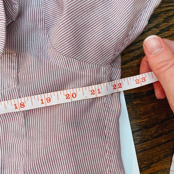 VTG Christian Dior Mauve Striped Button Down - Picture 8 of 10